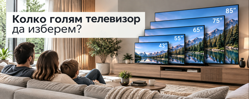 Колко голям телевизор да си вземете, спрямо разстоянието, от което ще го гледате?